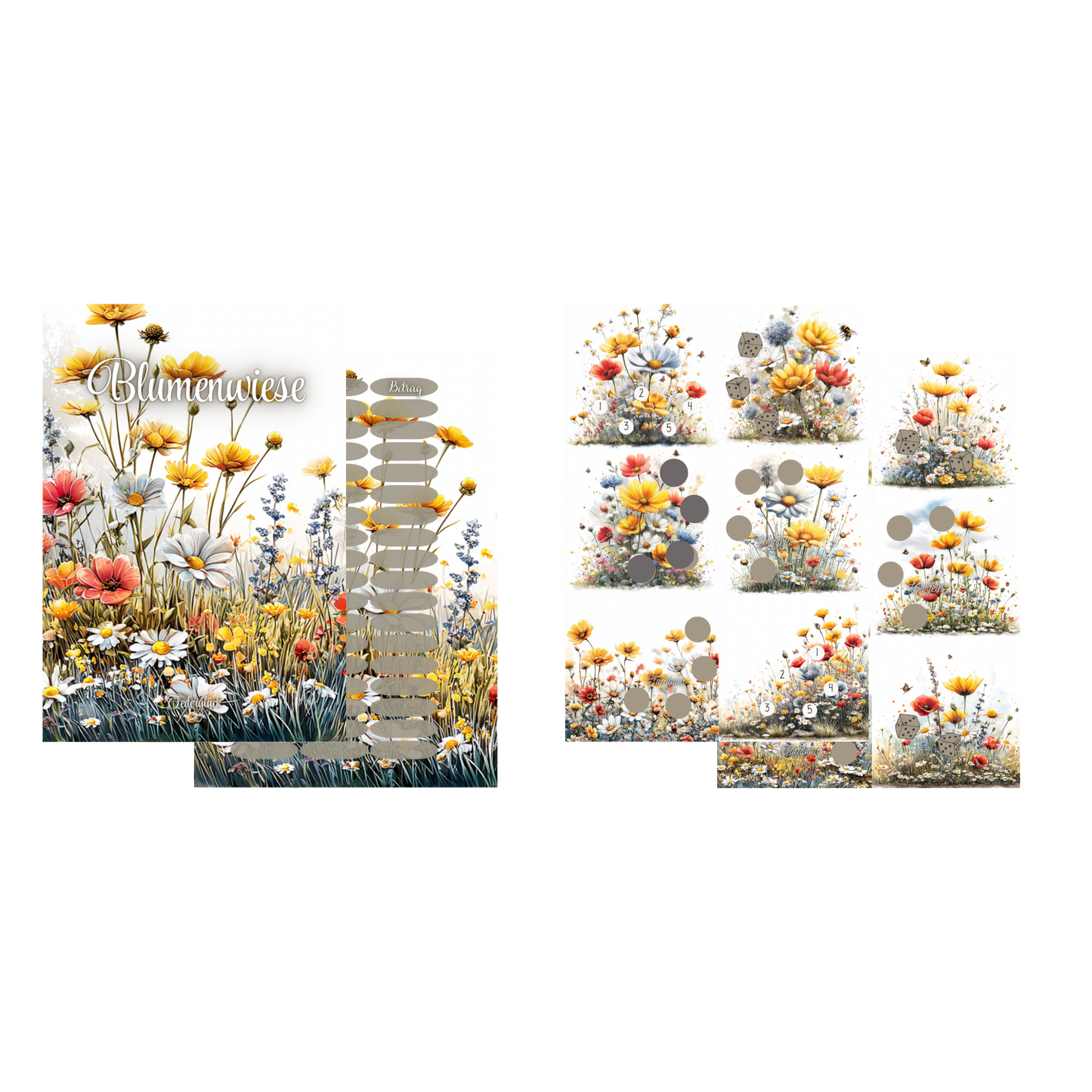 Minijahreschallenge Blumenwiese A7 *matt foliert*