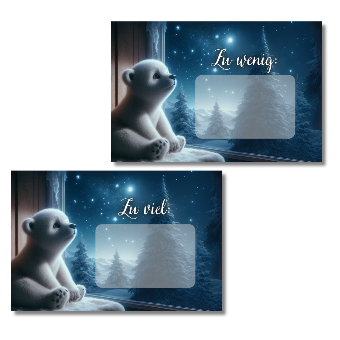 Eisbär Zu viel / zu wenig *matt foliert*