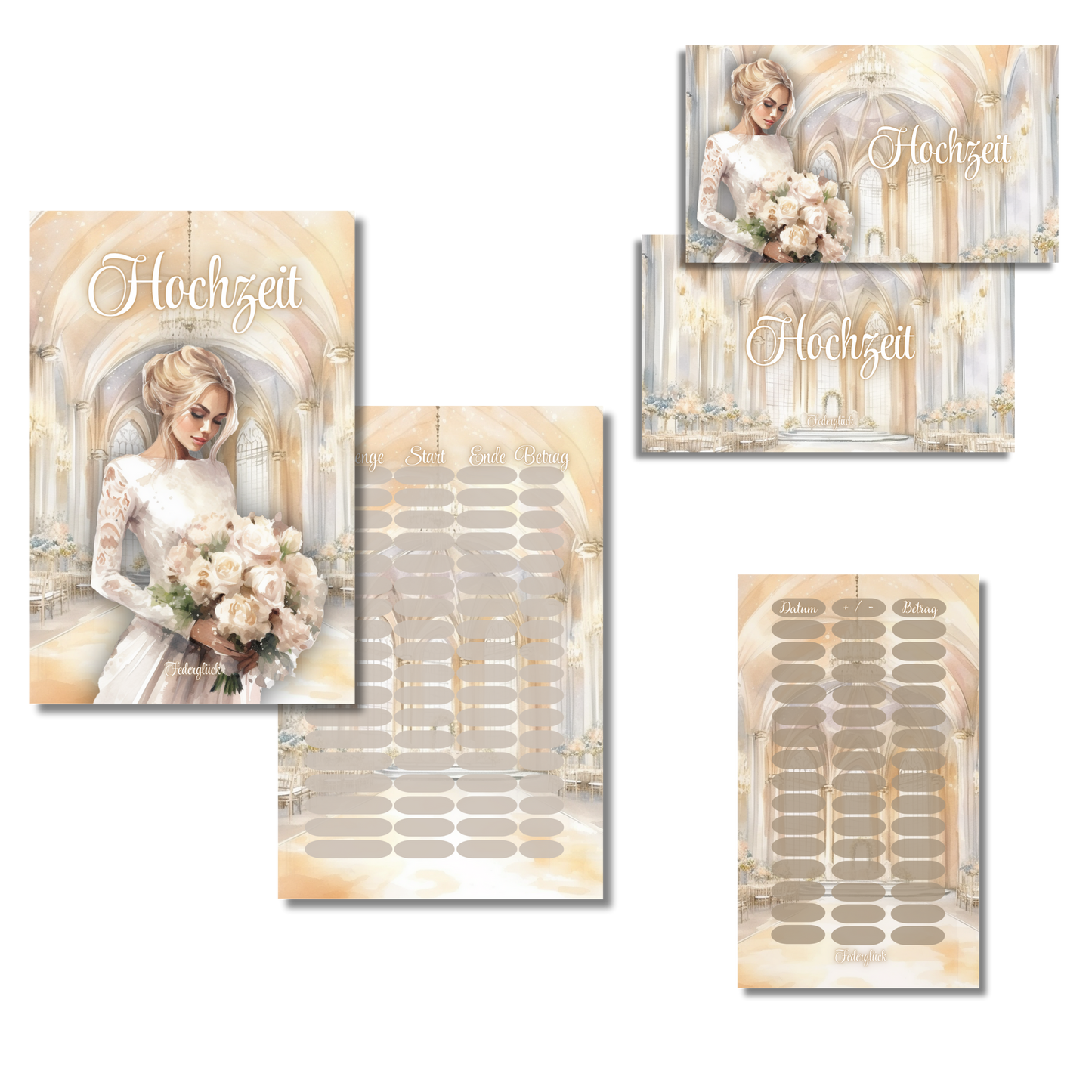 Deckblattset Hochzeit *matt foliert*