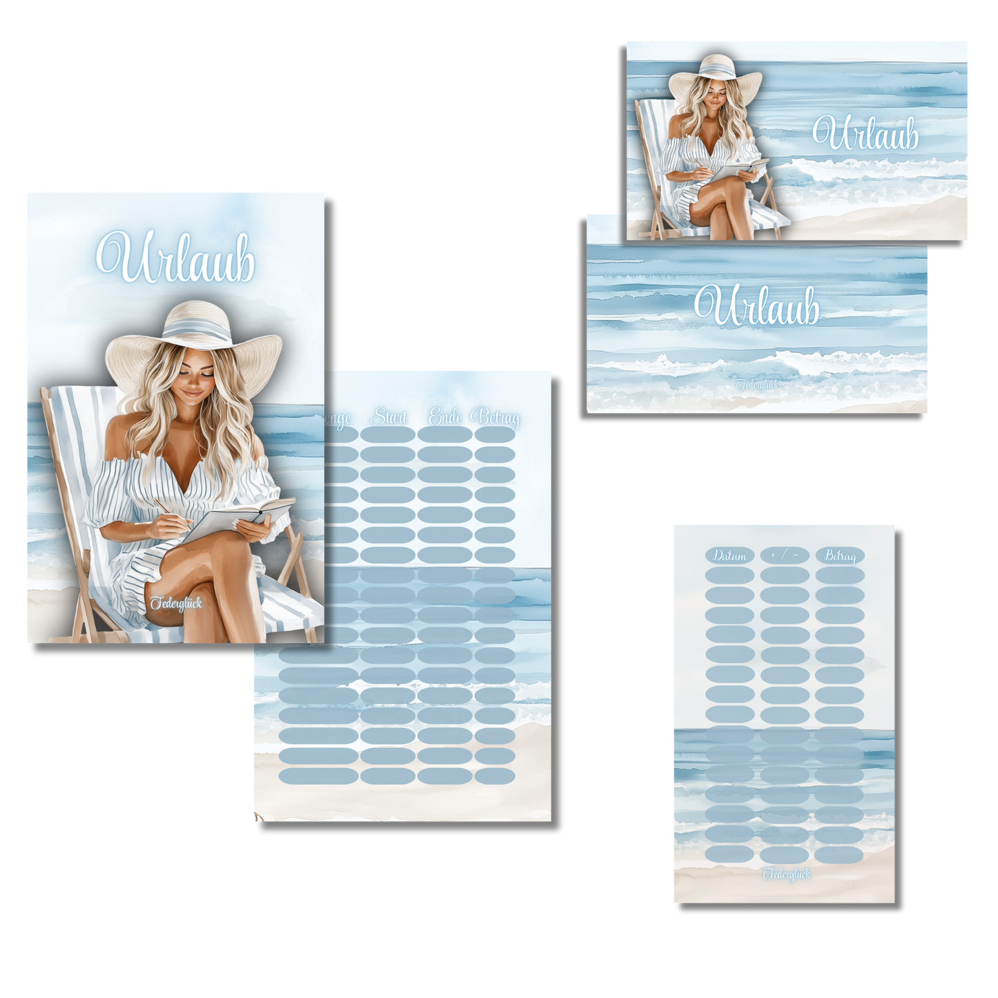 Deckblattset Urlaub *matt foliert*