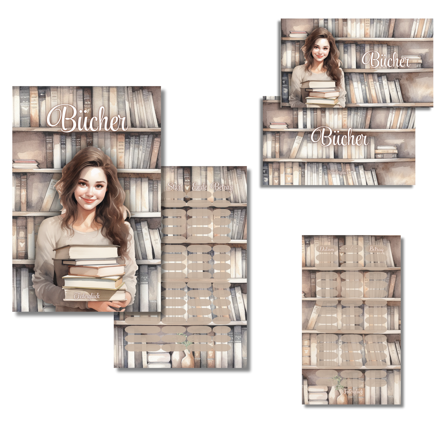 Deckblattset Bücher *matt foliert*