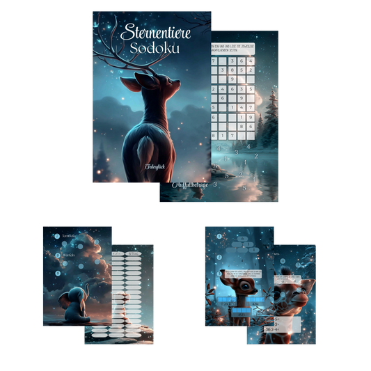 Sterntiere Sodoku A7 *matt foliert*
