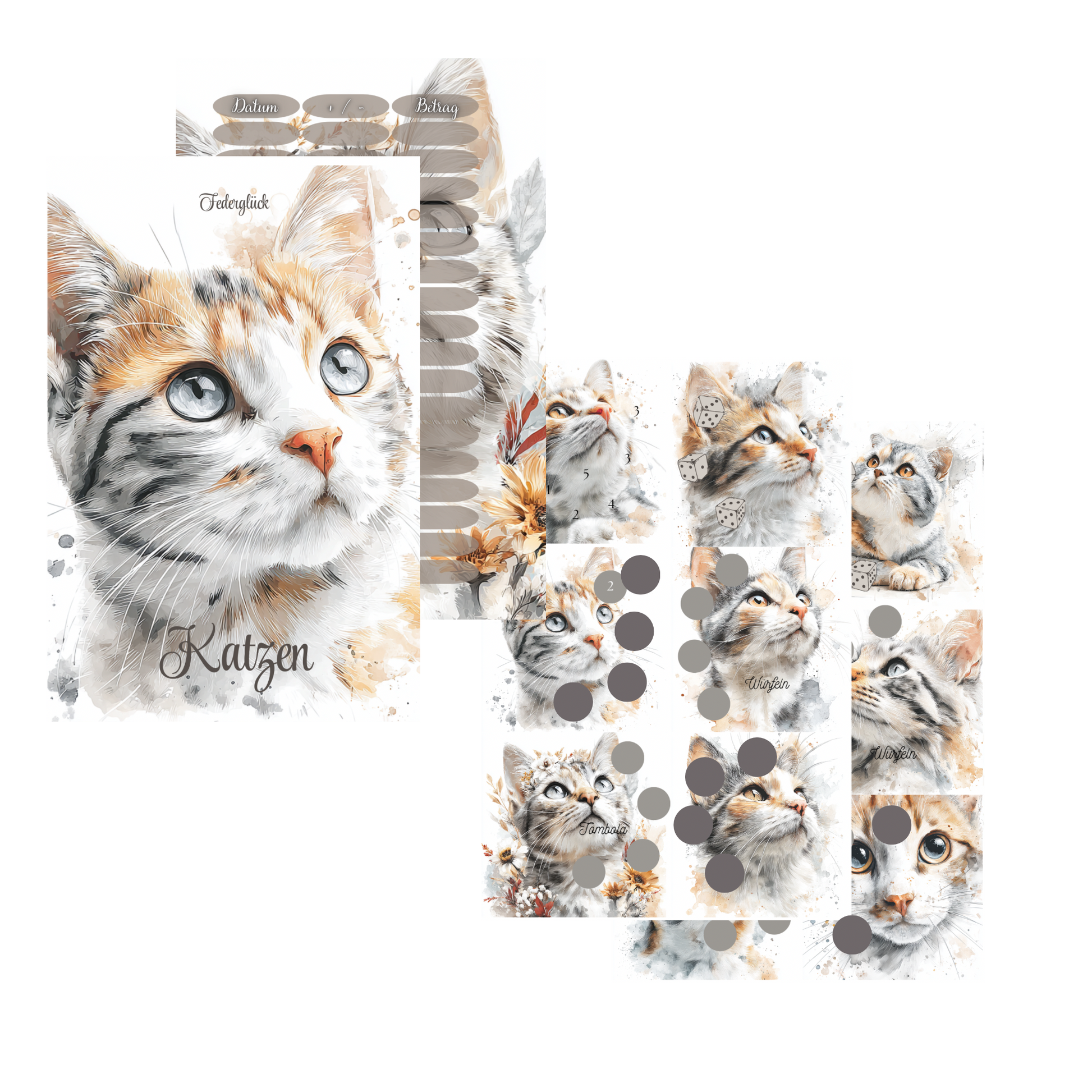 Minijahreschallenge Katzen A6 *matt foliert*