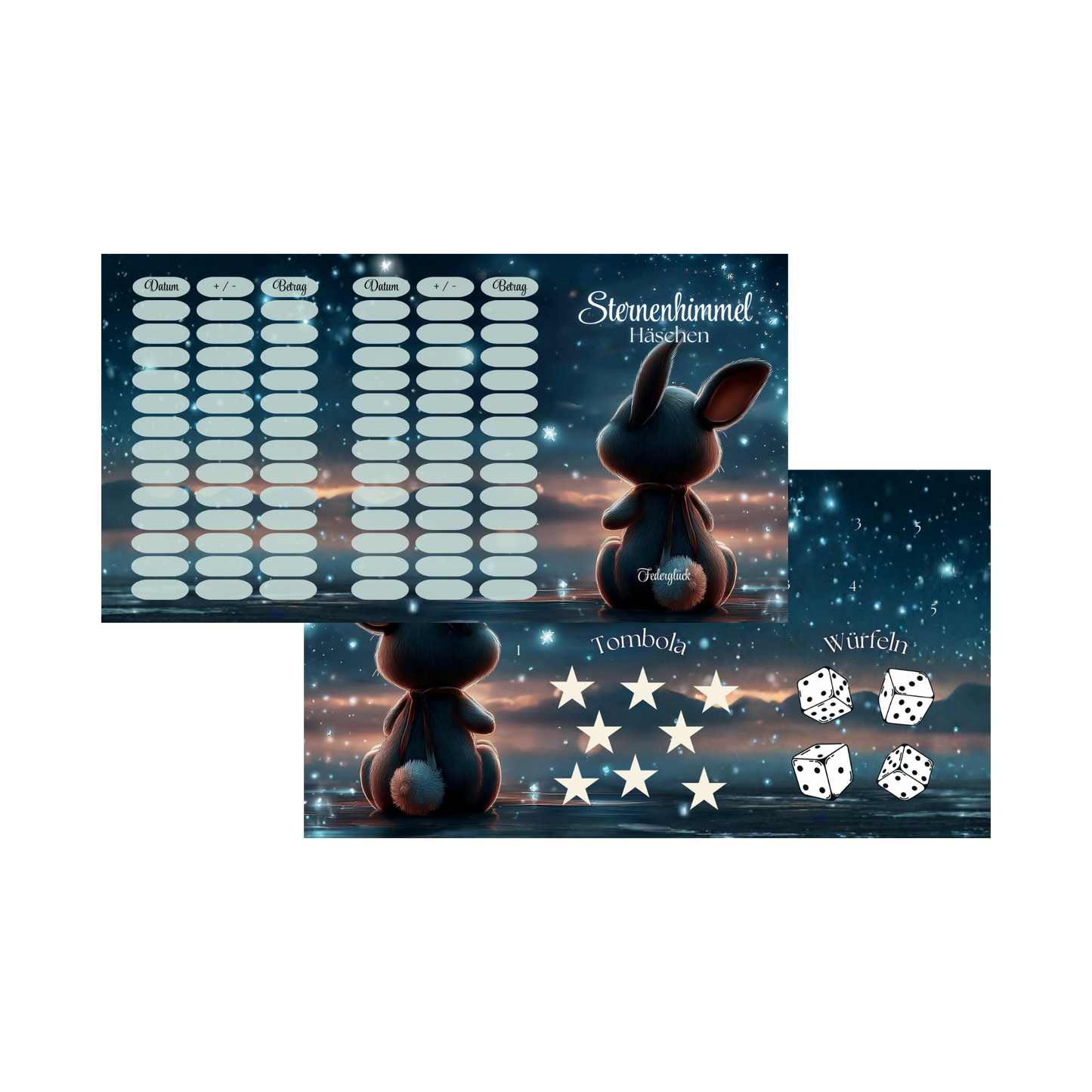 Sternenhimmel Häschen A7 *Matt foliert*