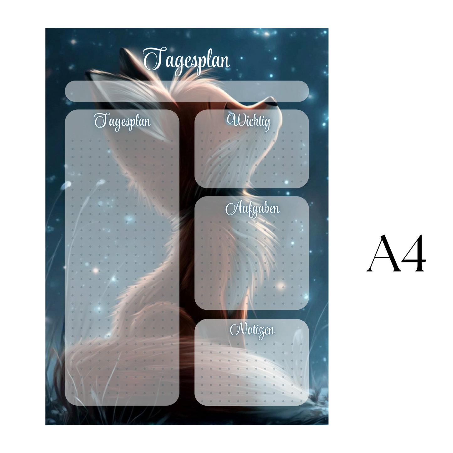 Tagesplaner Fuchs A4