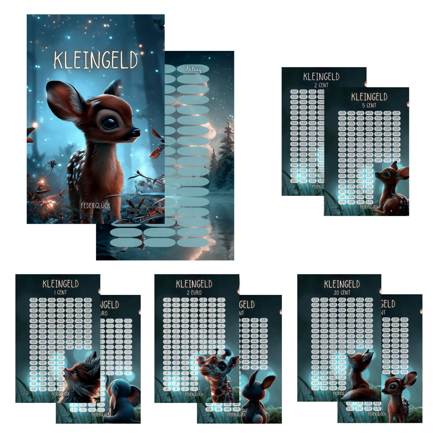 Kleingeld Sternentiere *matt foliert*