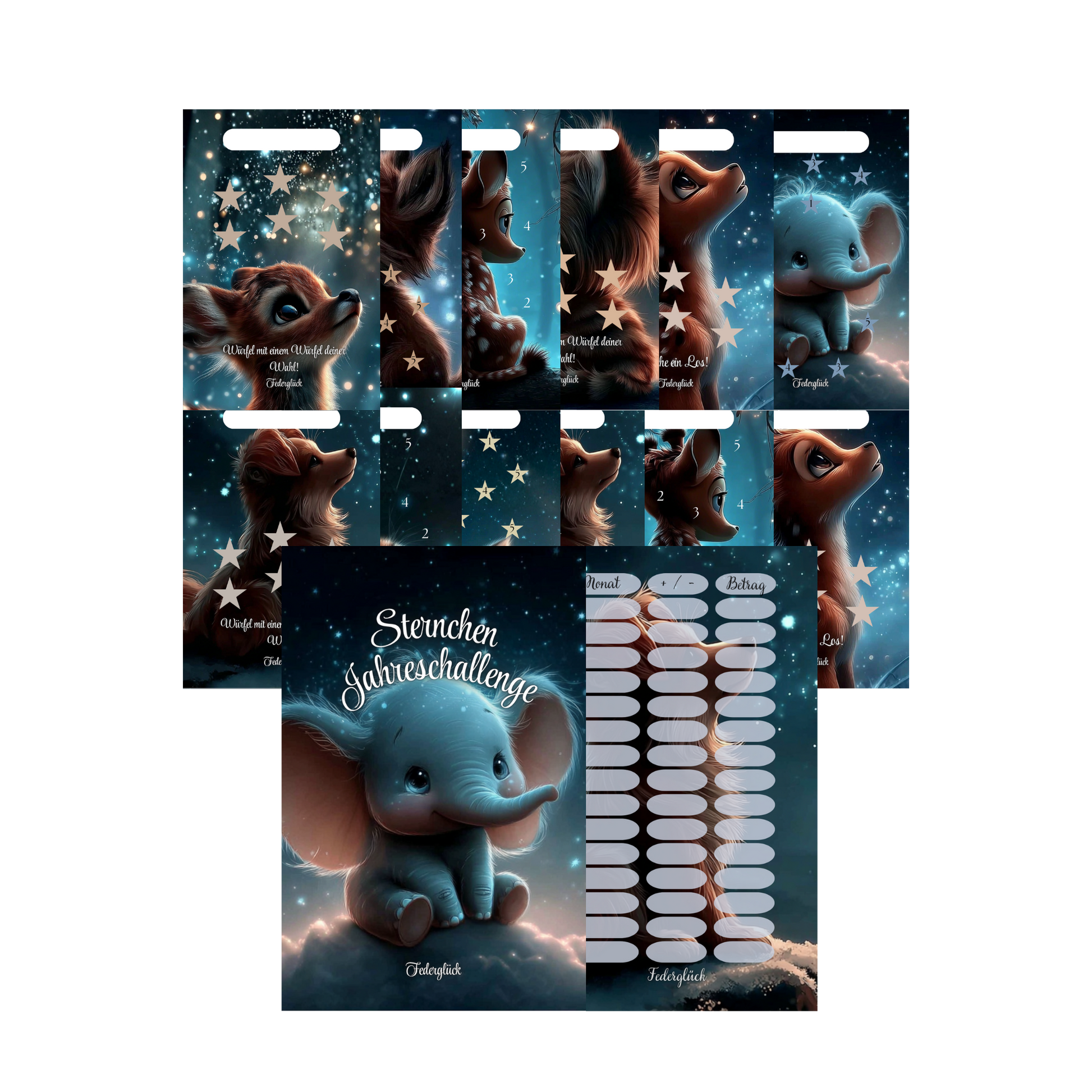 Sternchen Jahreschallenge A7 *matt foliert*