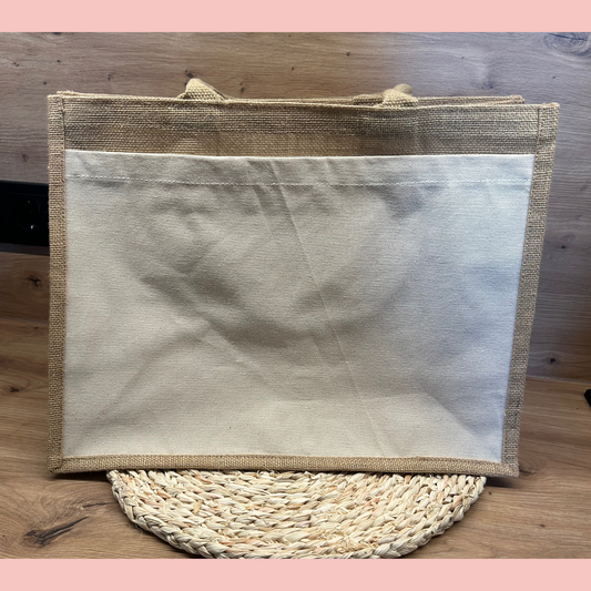 Jutetasche groß (auf Wunsch personalisiert)