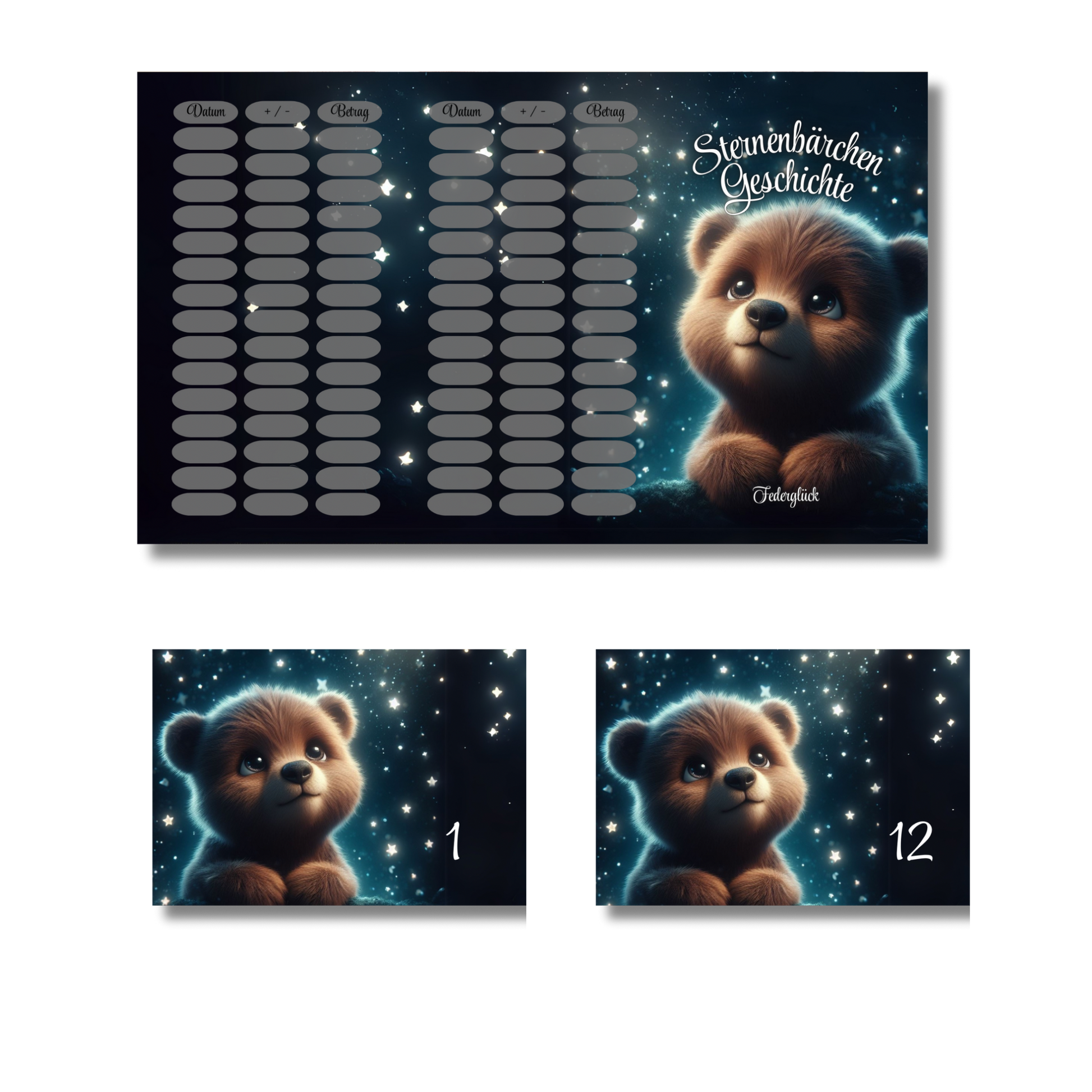 Sternenbärchen Spargeschichte (12 Mini Klappkarten)