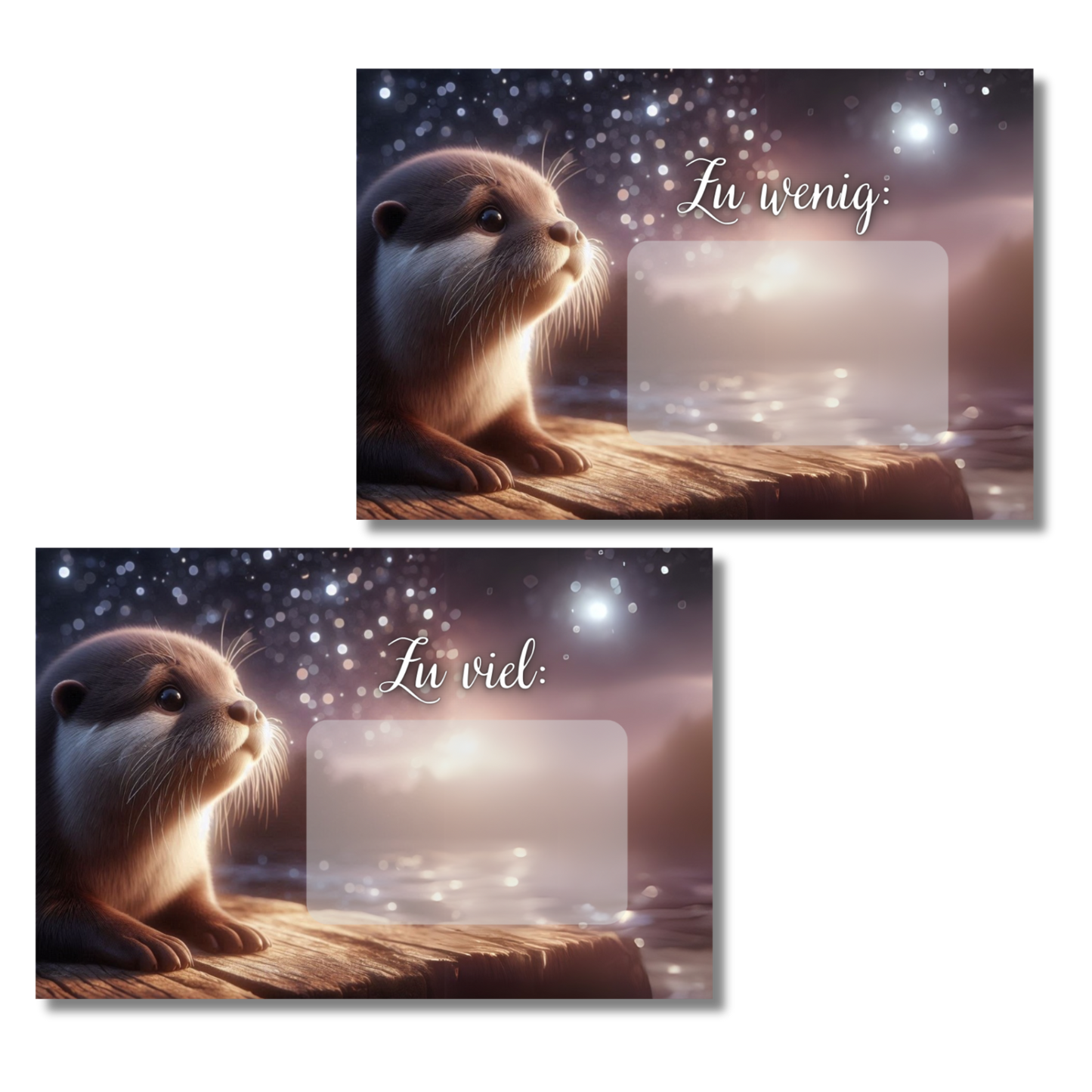 Otter Zu viel / zu wenig *matt foliert*