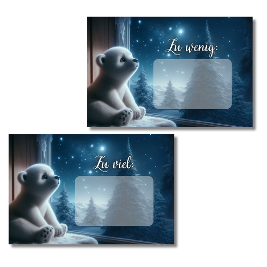 Eisbär Zu viel / zu wenig *matt foliert*