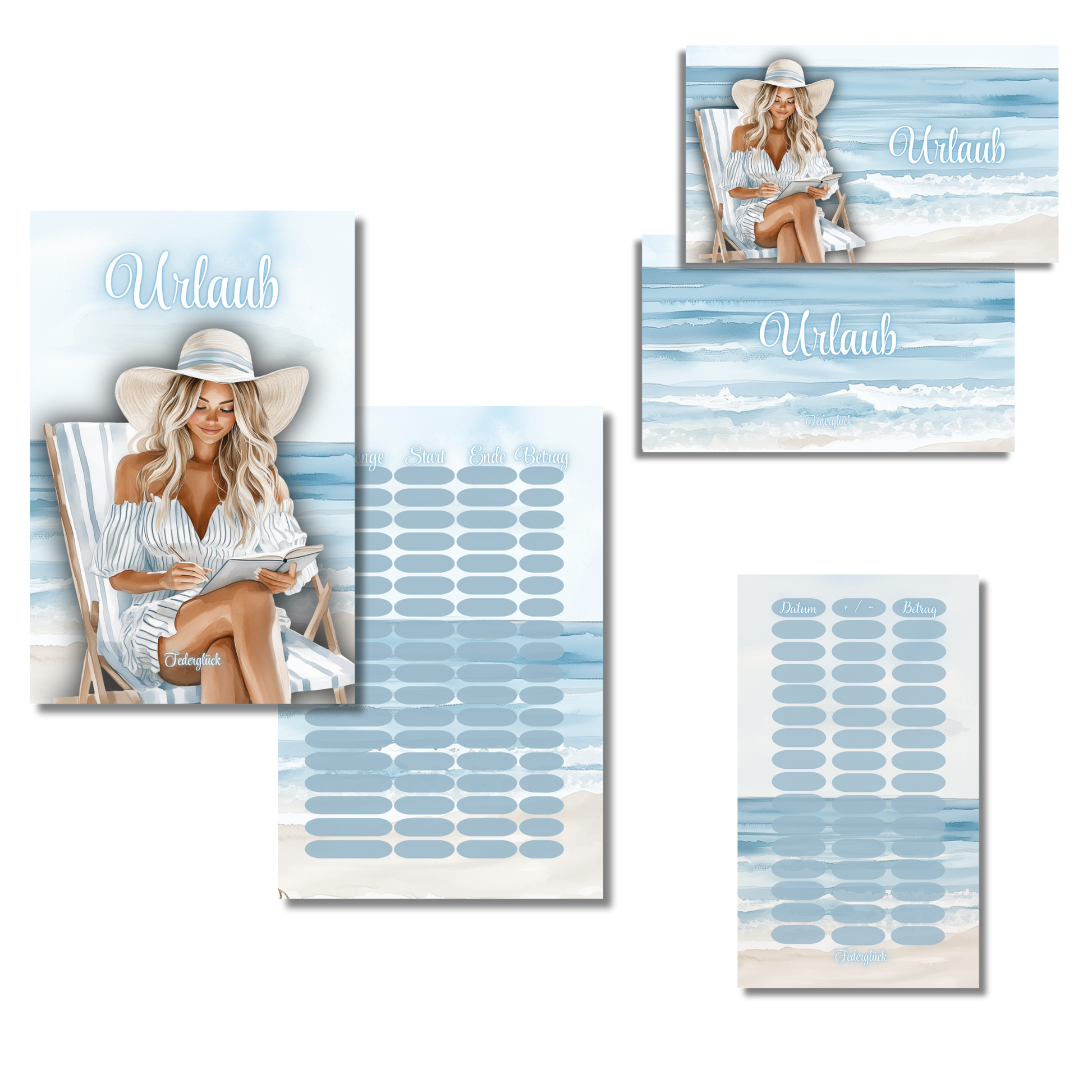 Deckblattset Urlaub *matt foliert*