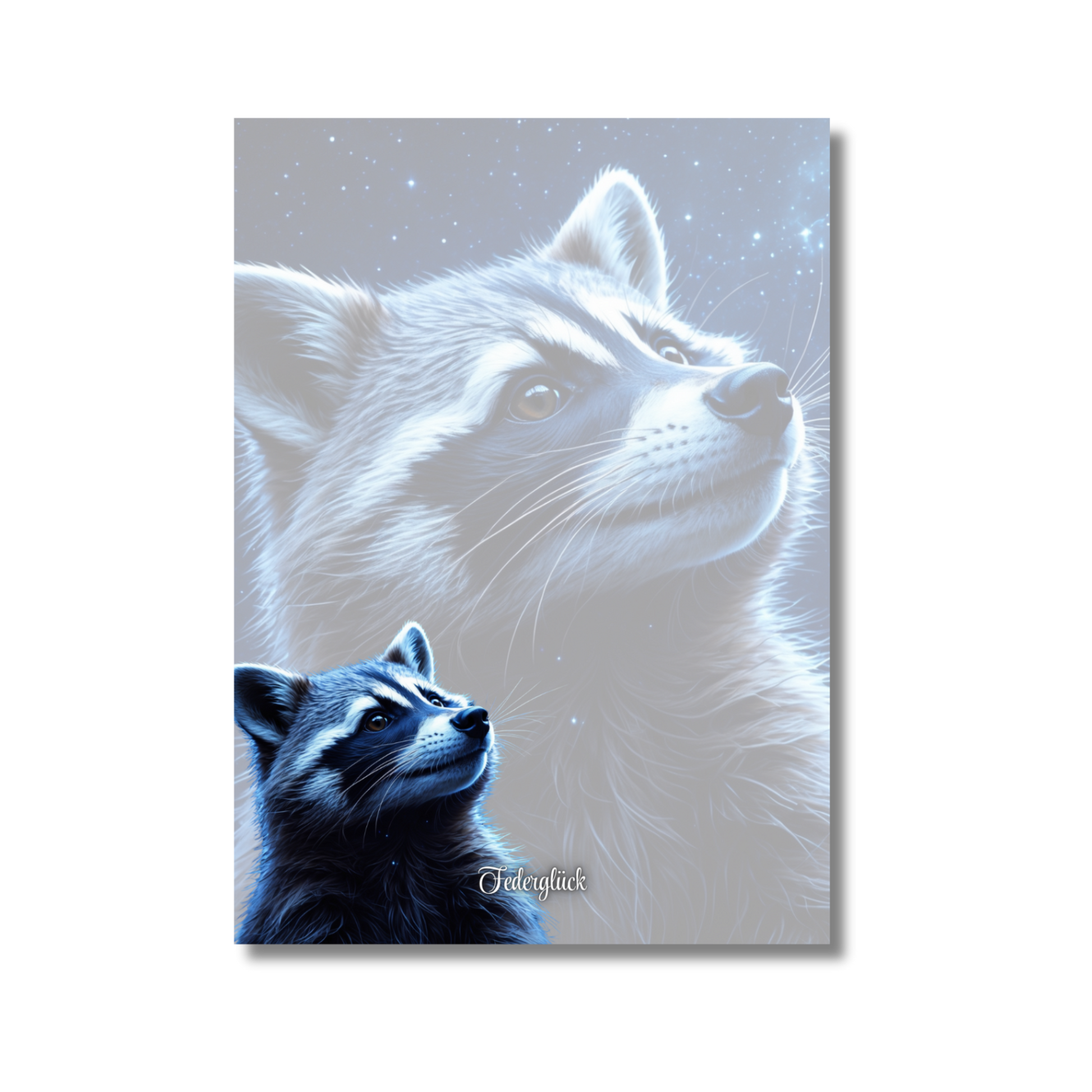 Waschbär Notizblock A7 (50 Blatt)