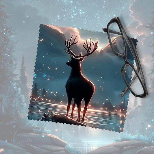 Brillenputztuch Hirsch (3 Größen)