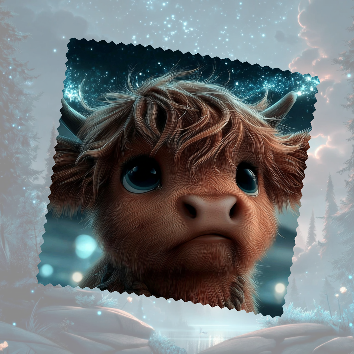 Brillenputztuch Highland Cow (3 Größen)